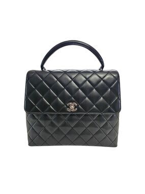 Chanel Maxi Kelly Black Silver Hardware